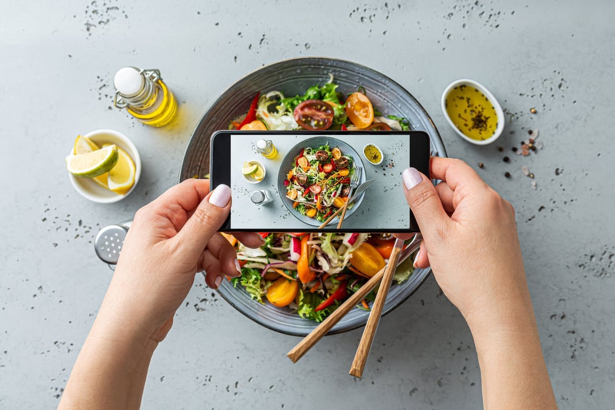 A food dish analysed with editable nutrition results